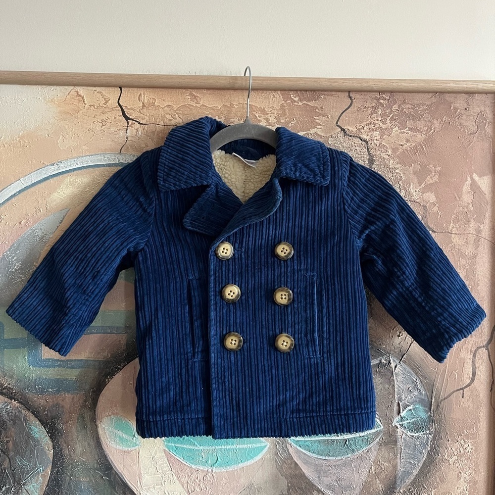 Hanna Anderson Kids corduroy Blue Jacket 80 CM (18-24M)